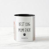 Modern Collage Foto Best Mam Dog Ever Mok (Midden)