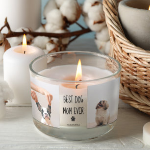 Modern Collage Foto Best Mam Dog Ever Rechthoekige Sticker