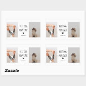 Modern Collage Foto Best Mam Dog Ever Rechthoekige Sticker (Vel)