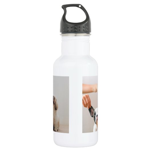 Modern Collage Foto Best Mam Dog Ever Waterfles (Achterkant)