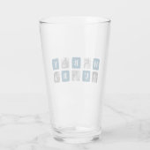 Modern Collage Foto Blue Best Hubby Ever Gift Glas (Achterkant)