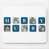 Modern Collage Foto Blue Best Hubby Ever Gift Muismat (Voorkant)
