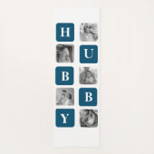 Modern Collage Foto Blue Best Hubby Ever Gift Yogamat (Achterkant)