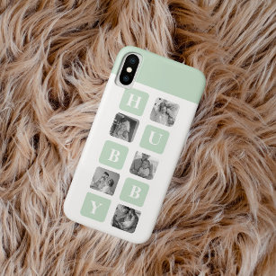 Modern Collage Foto Mint Best Hubby Gift Case-Mate iPhone Case