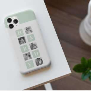 Modern Collage Foto Mint Best Hubby Gift iPhone 11Pro Max Hoesje