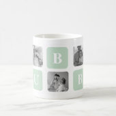 Modern Collage Foto Mint Best Hubby Gift Koffiemok (Center)