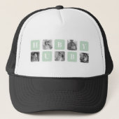 Modern Collage Foto Mint Best Hubby Gift Trucker Pet (Voorkant)