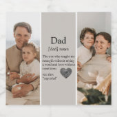 Modern Collage Gift | Papa Foto's Bierlabel Bier Etiket (Enkel label)