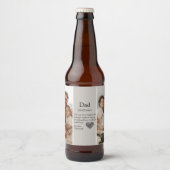 Modern Collage Gift | Papa Foto's Bierlabel Bier Etiket (Voorkant)