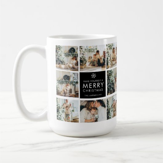 Modern Collage “Merry Christmas” Multi Photo | Koffiemok (Links)