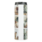 Modern Collage “Merry Christmas” Multi Photo Thermosbeker (Achterkant)