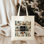 Modern Collage “Merry Christmas” Multi Photo  Tote Bag