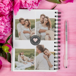 Modern Collage Personalized Family Photo Gift Notitieboek