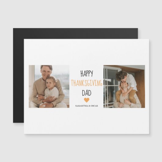 Modern Collage Photo & Happy Thanksgiving Dad (Voorkant / Achterkant)