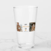 Modern Collage Photo & Happy Thanksgiving Dad Glas (Voorkant)