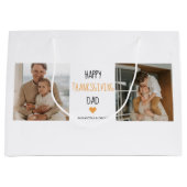 Modern Collage Photo & Happy Thanksgiving Dad Groot Cadeauzakje (Voorkant)