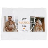 Modern Collage Photo & Happy Thanksgiving Dad Groot Cadeauzakje (Achterkant)