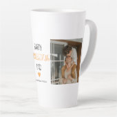 Modern Collage Photo & Happy Thanksgiving Dad Latte Mok (Rechterhoek)