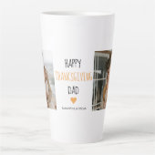 Modern Collage Photo & Happy Thanksgiving Dad Latte Mok (Voorkant)