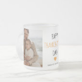 Modern Collage Photo & Happy Thanksgiving Dad Matglas Koffiemok (Voorkant links)