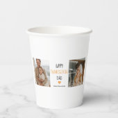 Modern Collage Photo & Happy Thanksgiving Dad Papieren Bekers (Achterkant)