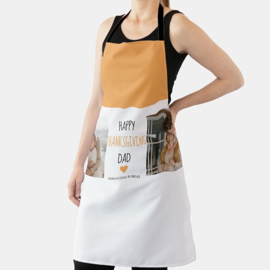 Modern Collage Photo & Happy Thanksgiving Dad Schort (Insitu)