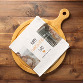 Modern Collage Photo & Happy Thanksgiving Dad Theedoek