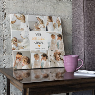 Modern Collage Photo Happy Thanksgiving Grandma Canvas Afdruk