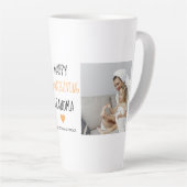 Modern Collage Photo Happy Thanksgiving Grandma Latte Mok (Rechterhoek)