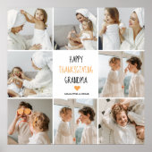 Modern Collage Photo Happy Thanksgiving Grandma Poster (Voorkant)