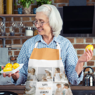 Modern Collage Photo Happy Thanksgiving Grandma Schort