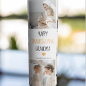 Modern Collage Photo Happy Thanksgiving Grandma Thermosbeker