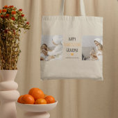 Modern Collage Photo Happy Thanksgiving Grandma Tote Bag