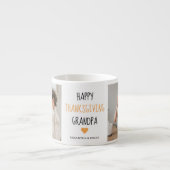 Modern Collage Photo Happy Thanksgiving Grandpa Espresso Kop (Voorkant)