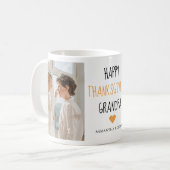 Modern Collage Photo Happy Thanksgiving Grandpa Koffiemok (Voorkant links)