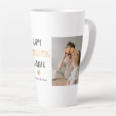 Modern Collage Photo Happy Thanksgiving Grandpa Latte Mok (Rechterhoek)