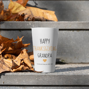 Modern Collage Photo Happy Thanksgiving Grandpa Latte Mok