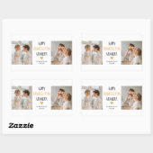 Modern Collage Photo Happy Thanksgiving Grandpa Rechthoekige Sticker (Vel)