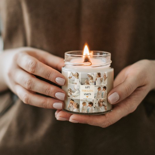 Modern Collage Photo Happy Thanksgiving Grandpa Vierkante Sticker