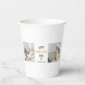 Modern Collage Photo Happy Thanksgiving mama Papieren Bekers (Voorkant)