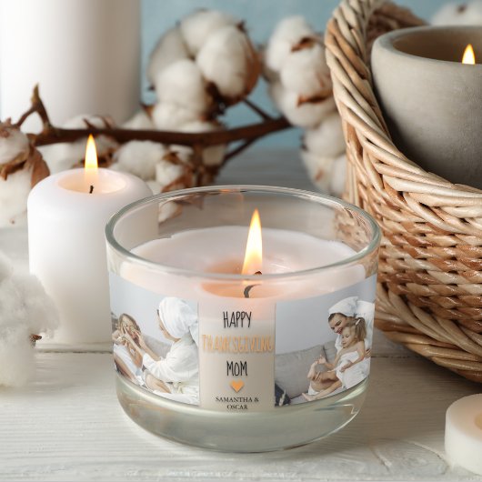 Modern Collage Photo Happy Thanksgiving mama Rechthoekige Sticker