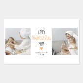 Modern Collage Photo Happy Thanksgiving mama Rechthoekige Sticker (Voorkant)