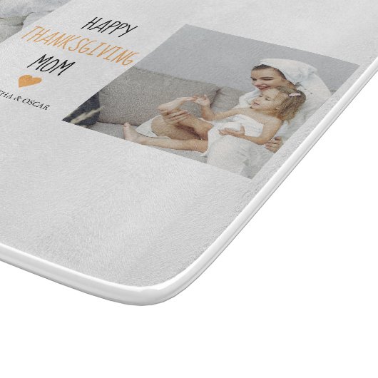 Modern Collage Photo Happy Thanksgiving mama Snijplank (Hoek)