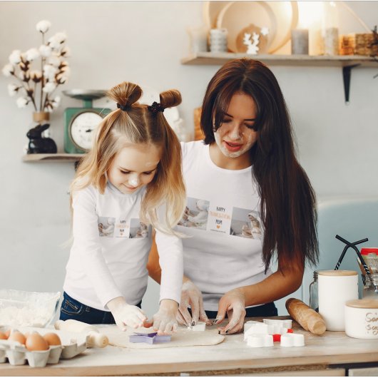 Modern Collage Photo Happy Thanksgiving mama T-shirt