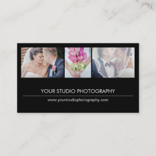 Modern Collage Visitekaartje - zwart