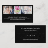 Modern Collage Visitekaartje - zwart (Voorkant / Achterkant)