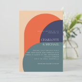 MODERN COLLECTIE VOOR RETRO WEDDING INVITATION KAART (Staand voorkant)