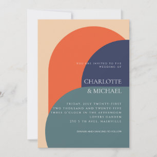 MODERN COLLECTIE VOOR RETRO WEDDING INVITATION KAART