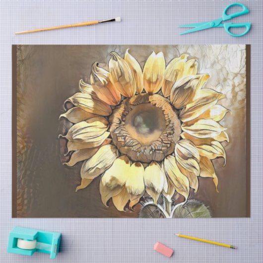  modern Collectie zonnebloem Tissuepapier (Craft)