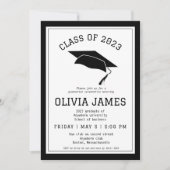 Modern college afstudeerfeest kaart (Voorkant)